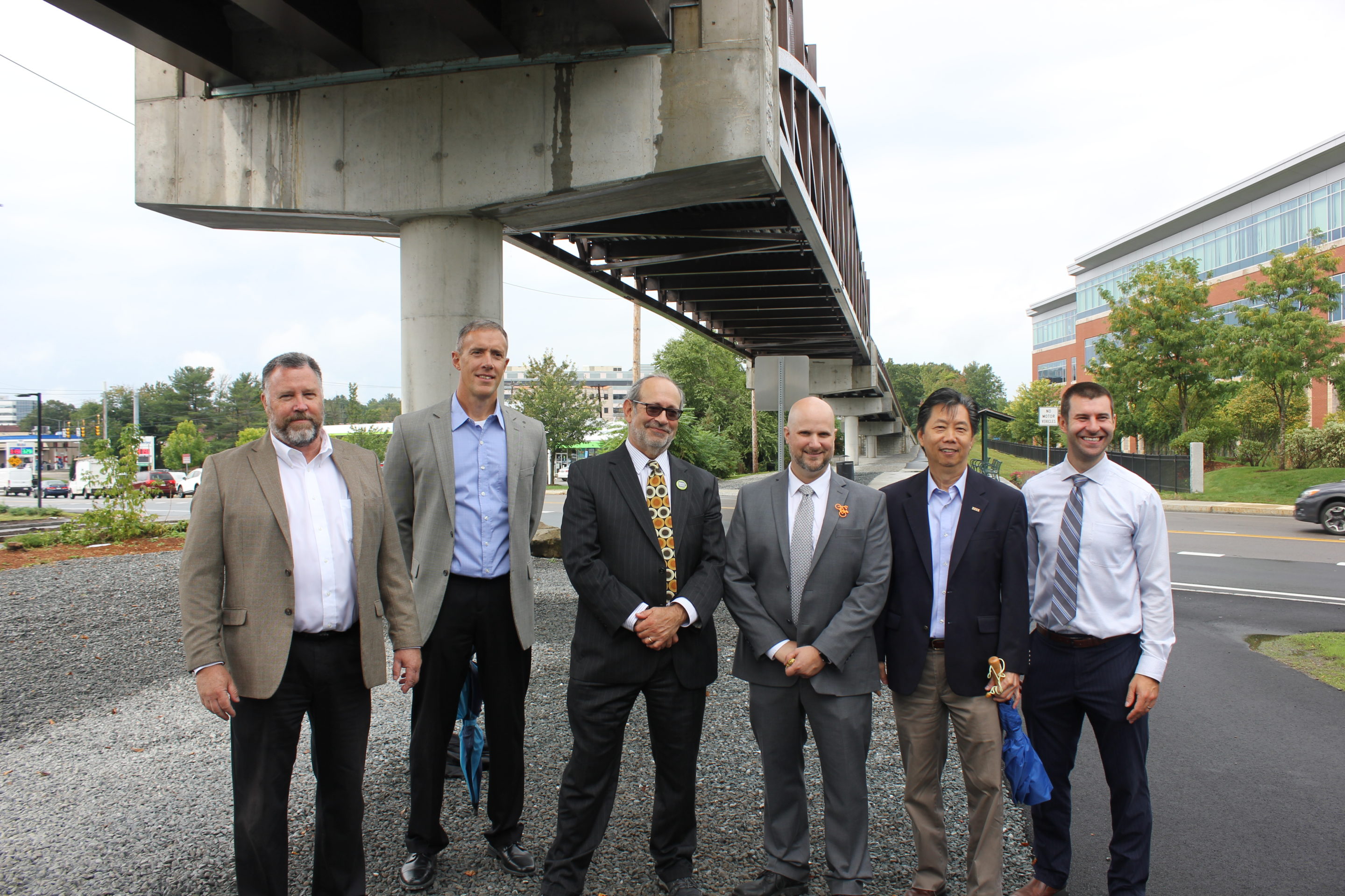 Ribbon cutting for the Natick/Framingham Cochituate Rail Trail project
