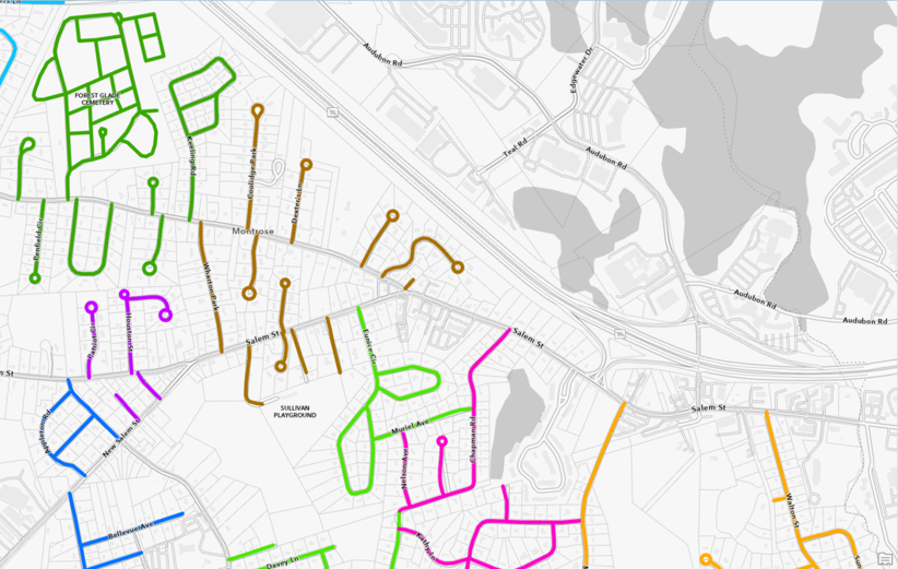 Using GIS for plow routes