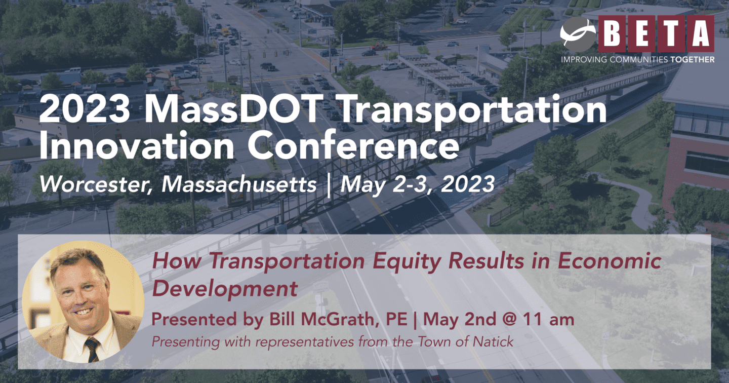 Bill McGrath presents at 2023 MassDOT Transportation Innovation Conference